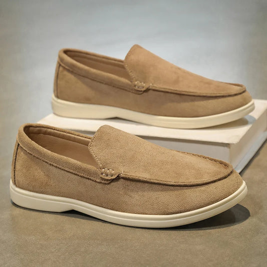 Trendy Large Size Slip-On Men's oes Casual Soft Bot Bean Bean oes Anti-Slip Summer Outdoor Leisure Leather oes