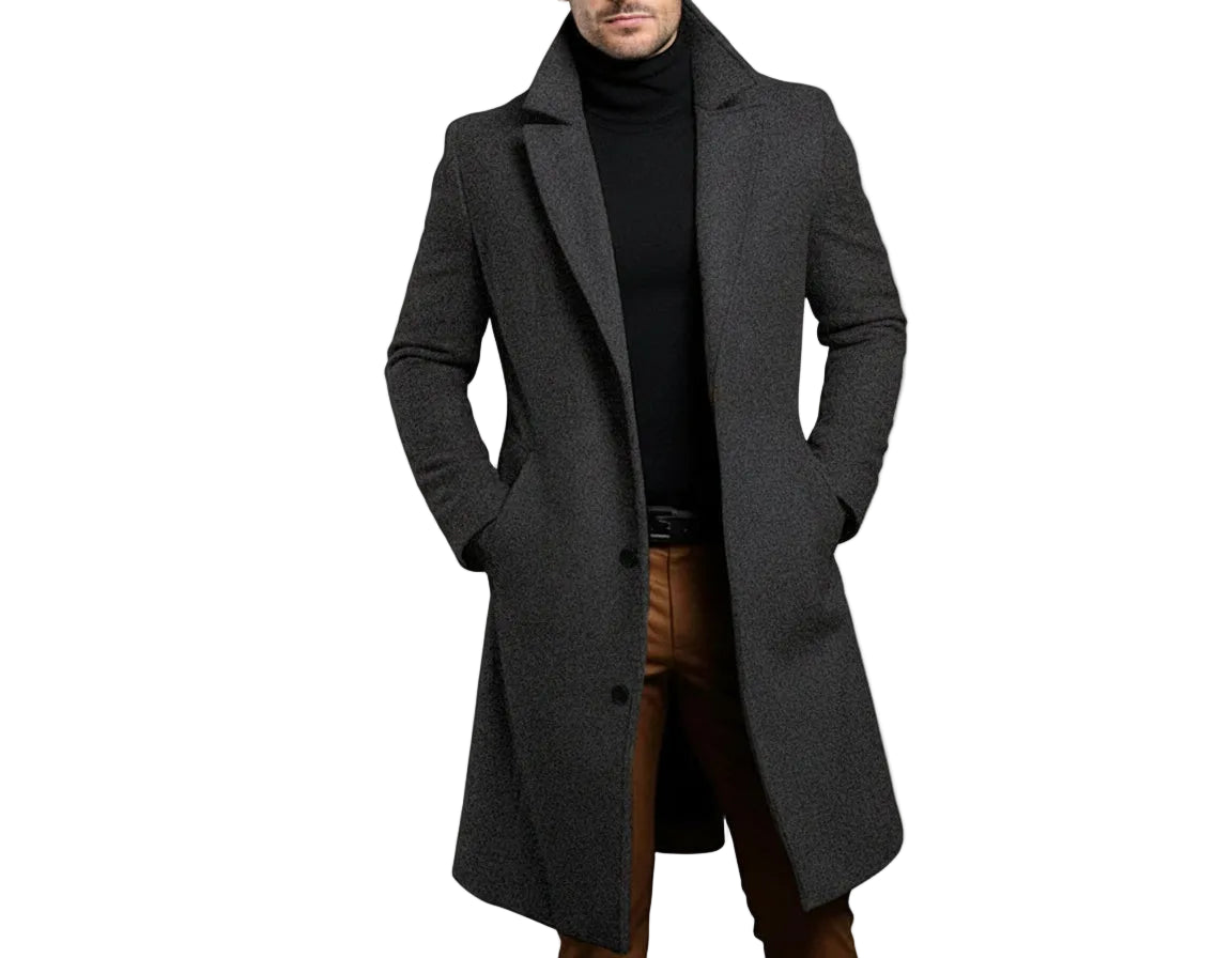 Winter Men's Trench Coats Luxury Male Mid-Long Warm Wool Jackets Casual Mens Business Comfortable Overcoat Clothing