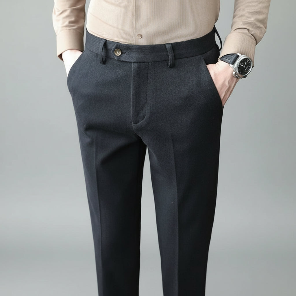 New Autumn Men's Gray Pants, Fashion Casual Trousers, Asian Size 28-36 Slim Suit Pantalon for Men