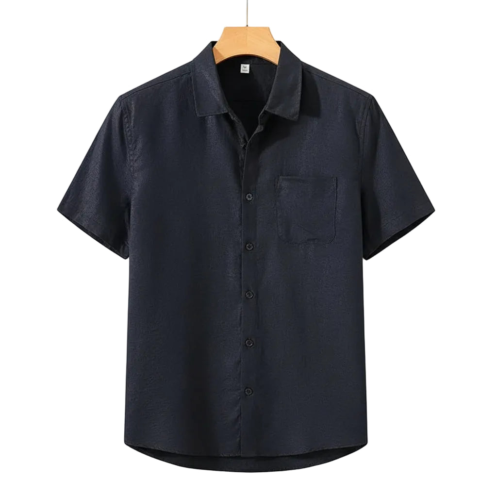 Summer Cotton Linen Men's irt Thin ort Sve Loose Casual Vintage Sle Pure Color Spring Autumn Wear for Men