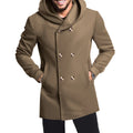 2024 New Korean Men's Trench Coat Long Spring And Autumn Windproof Warm Casual Fashion Solid Color Hooded Coat