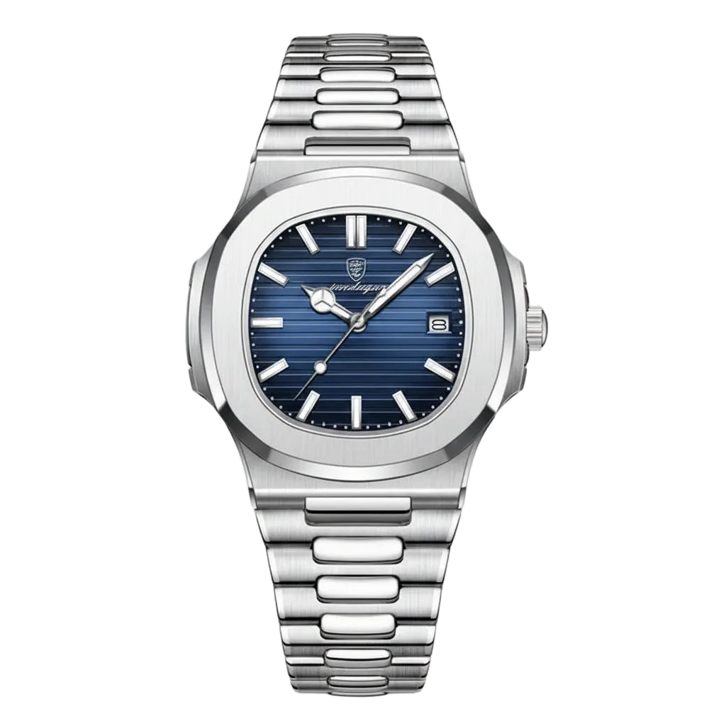 POEDAGAR Luxury Watch Business 50 ATM Waterproof Male Clock Luminous Date Stainless Steel Square Quartz Men Watches reloj hombre