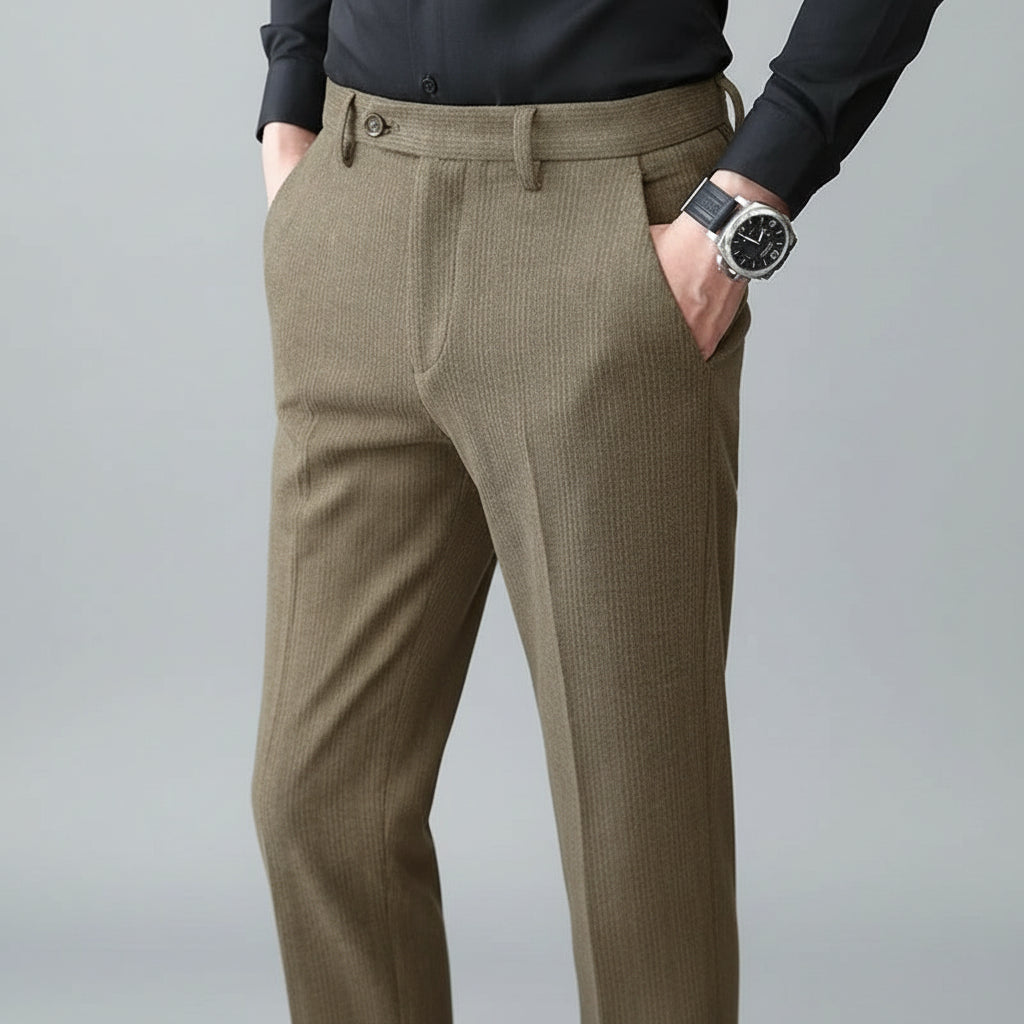New Autumn Men's Gray Pants, Fashion Casual Trousers, Asian Size 28-36 Slim Suit Pantalon for Men