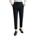 White Slim Fit Business Suit Trousers for Men Korean Reviews Many Stylish Designer Clothes Vintage High Quality Man Suits Pants