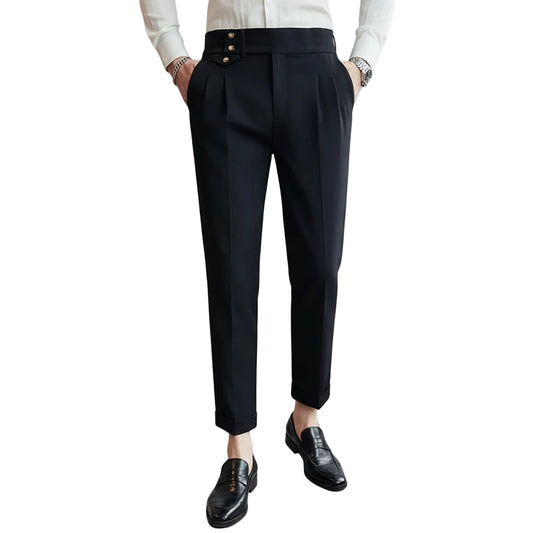 White Slim Fit Business Suit Trousers for Men Korean Reviews Many Stylish Designer Clothes Vintage High Quality Man Suits Pants