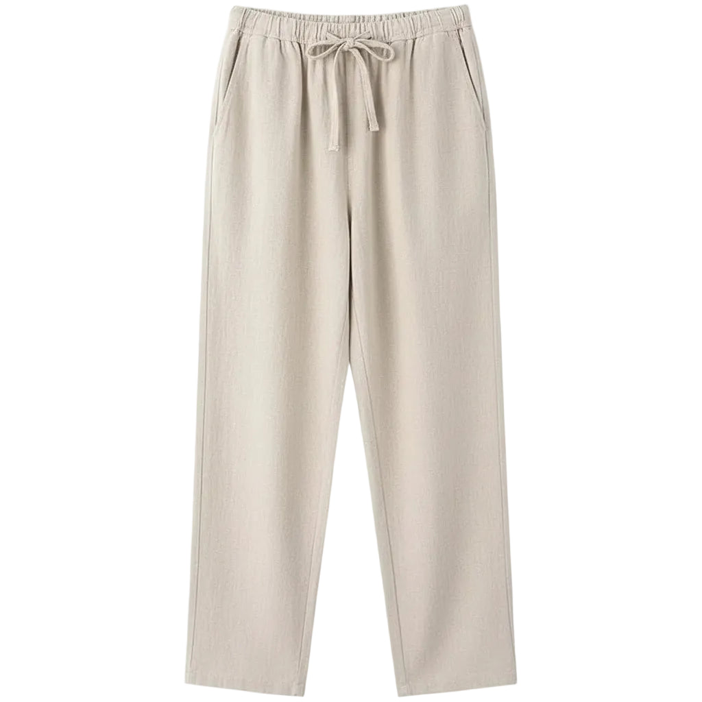 Men's Cotton Linen Pants Summer Thin Style Loose Fit Plus Size Sports Straight Leg Casual Trousers Chinese Style Spring Autumn