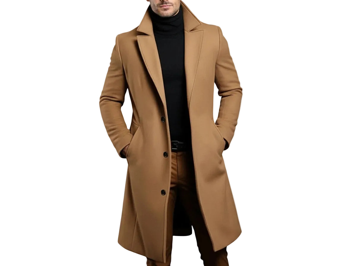 Winter Men's Trench Coats Luxury Male Mid-Long Warm Wool Jackets Casual Mens Business Comfortable Overcoat Clothing
