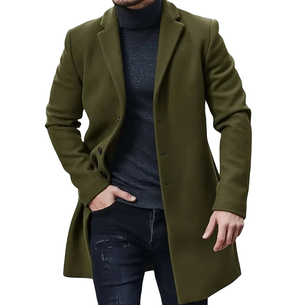 Male Streetwear Jackets Man's Solid Color Casual Outerwear And Coats Single Breasted Lapel Wool Men's Jacket For Spring Winter