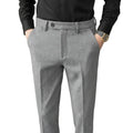 New Autumn Men's Gray Pants, Fashion Casual Trousers, Asian Size 28-36 Slim Suit Pantalon for Men