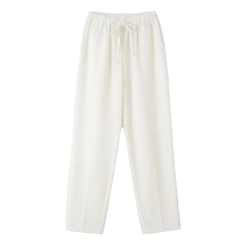 Men's Cotton Linen Pants Summer Thin Style Loose Fit Plus Size Sports Straight Leg Casual Trousers Chinese Style Spring Autumn